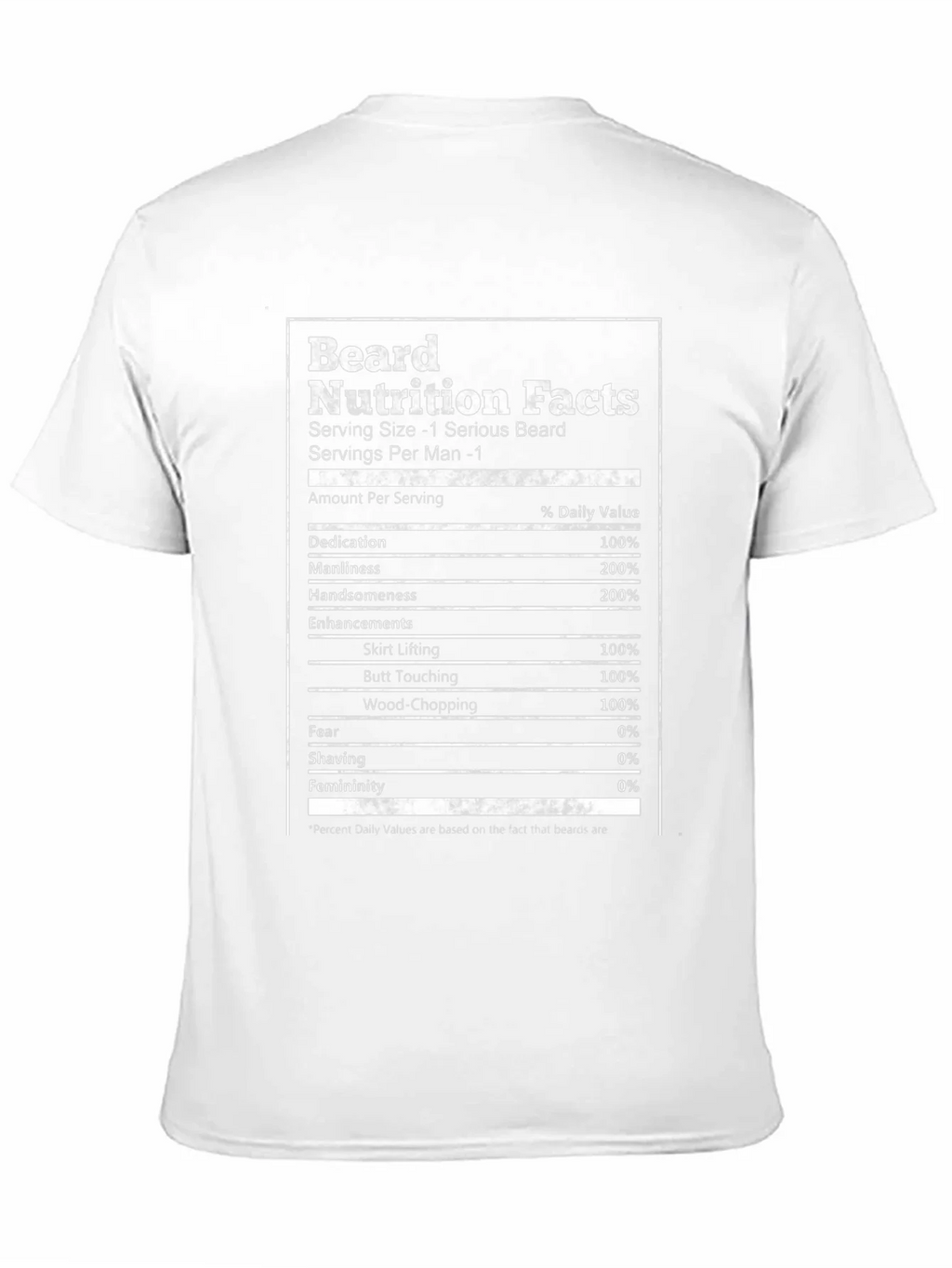 Beard Nutrition Facts T-Shirt