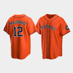 Baseball Houston Astros #12 Martin Maldonado Orange Stitched Jersey