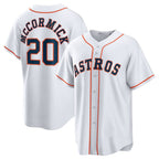 Houston Astros #20 Chas McCormick Home Replica Player Jersey - White Stitched Baseball Jersey