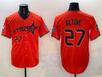 Houston Astros #27 Jose Altuve Orange 2025 City Connect With Texas Patch Limited Stitched Baseball Jersey
