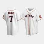 Baseball Houston Astros #7 Craig Biggio White Stitched Jersey
