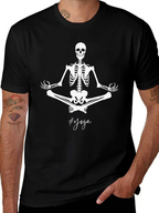Yoga Skeleton Black T-Shirt