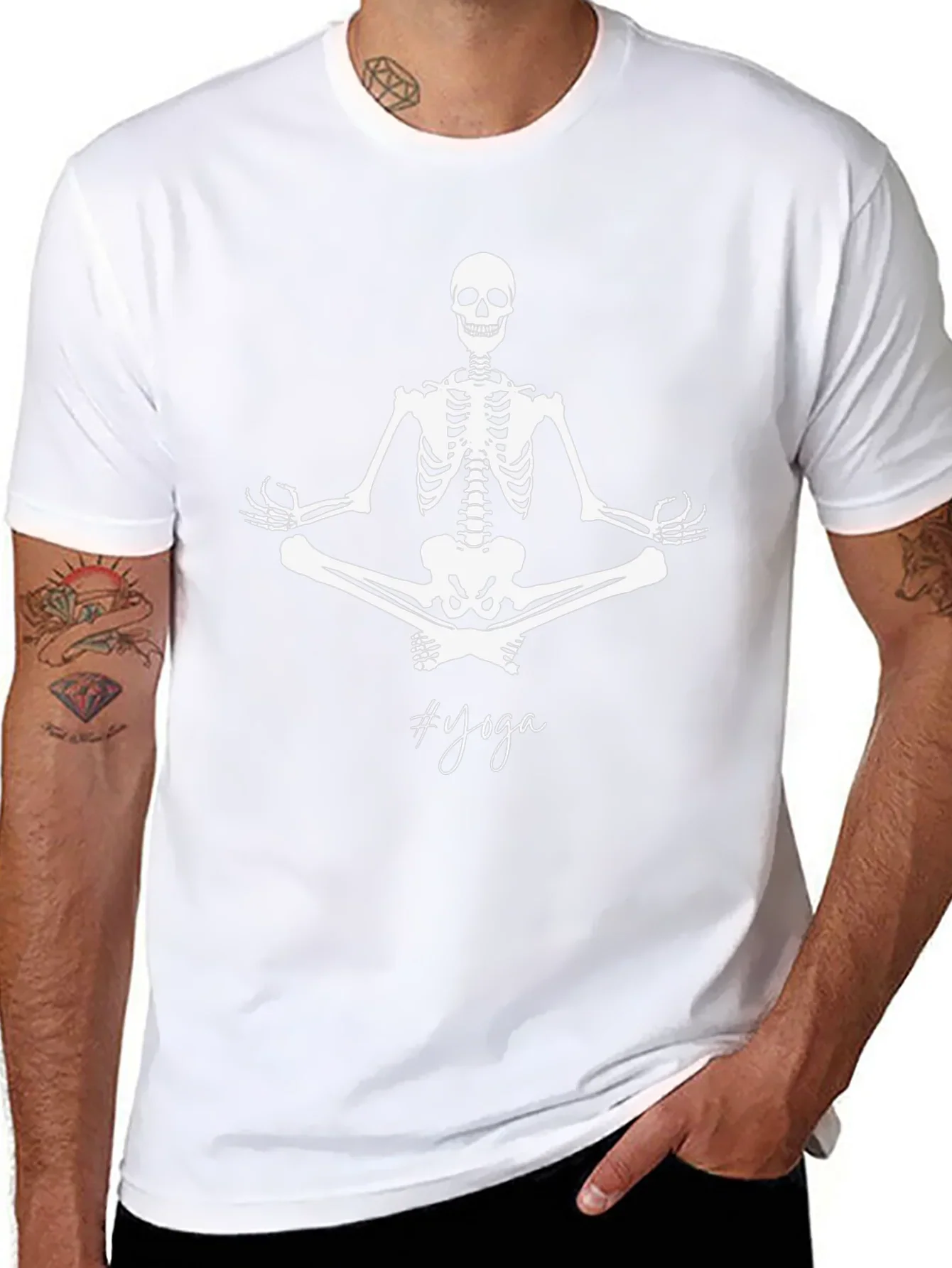 Yoga Skeleton Black T-Shirt