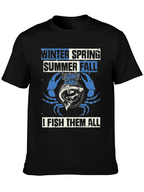 Fishing T-Shirt: Winter Spring Summer Fall