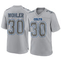 IN.Colts #30 Hunter Wohler Player Game Gray Fashion Football Jerseys