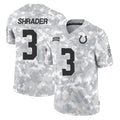 IN.Colts #3 Spencer Shrader Player Arctic Camo Salute to Service Limited Football Jerseys
