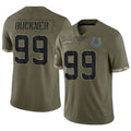 IN.Colts #99 DeForest Buckner Player Olive Salute To Service Limited Football Jerseys