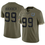 IN.Colts #99 DeForest Buckner Player Olive Salute To Service Limited Football Jerseys
