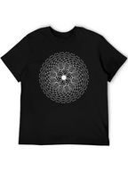 Geometric Mandala Graphic T-Shirt - Black