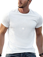 Geometric Mandala Graphic T-Shirt - Black