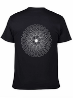Geometric Mandala Graphic T-Shirt - Black