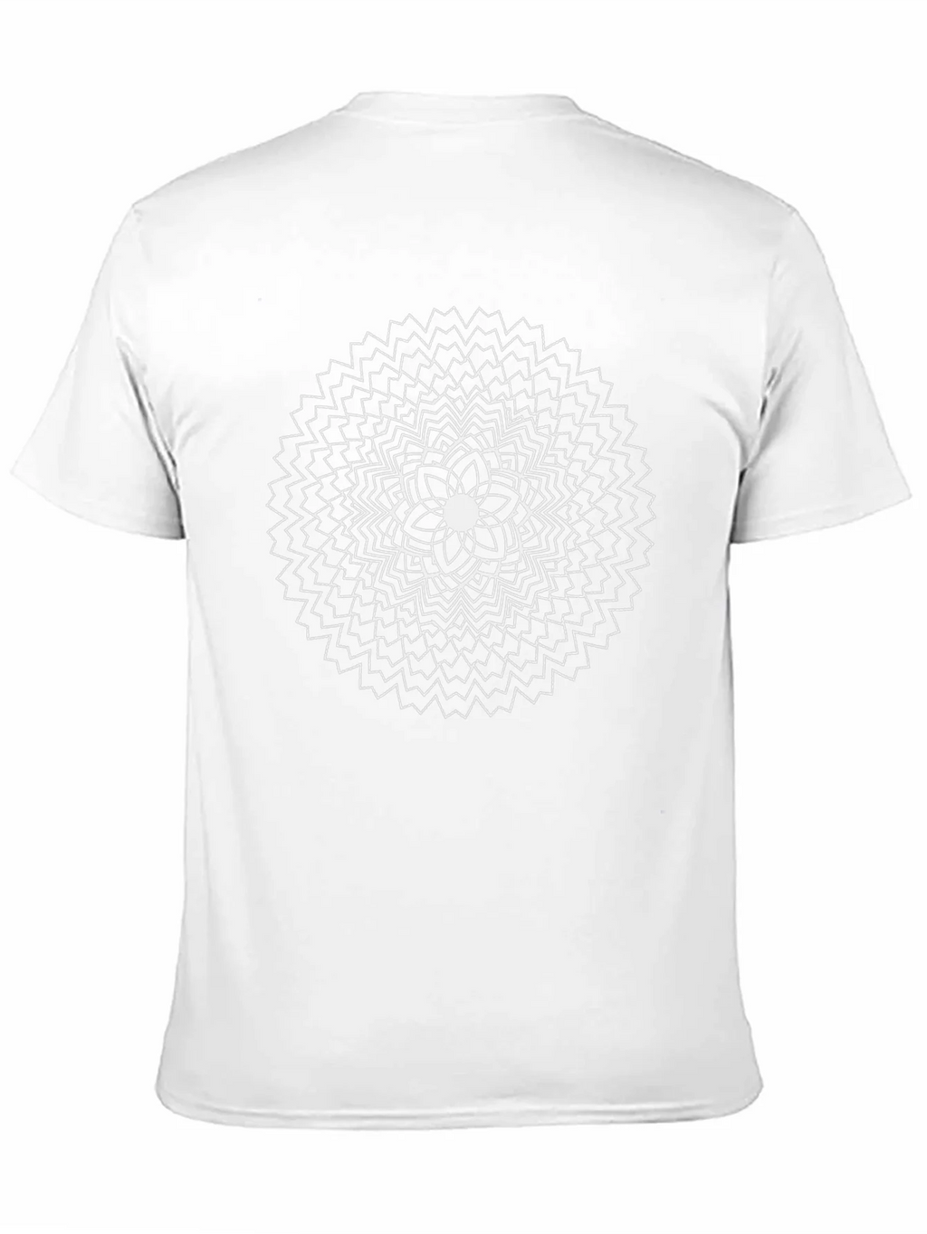 Geometric Mandala Graphic T-Shirt - Black