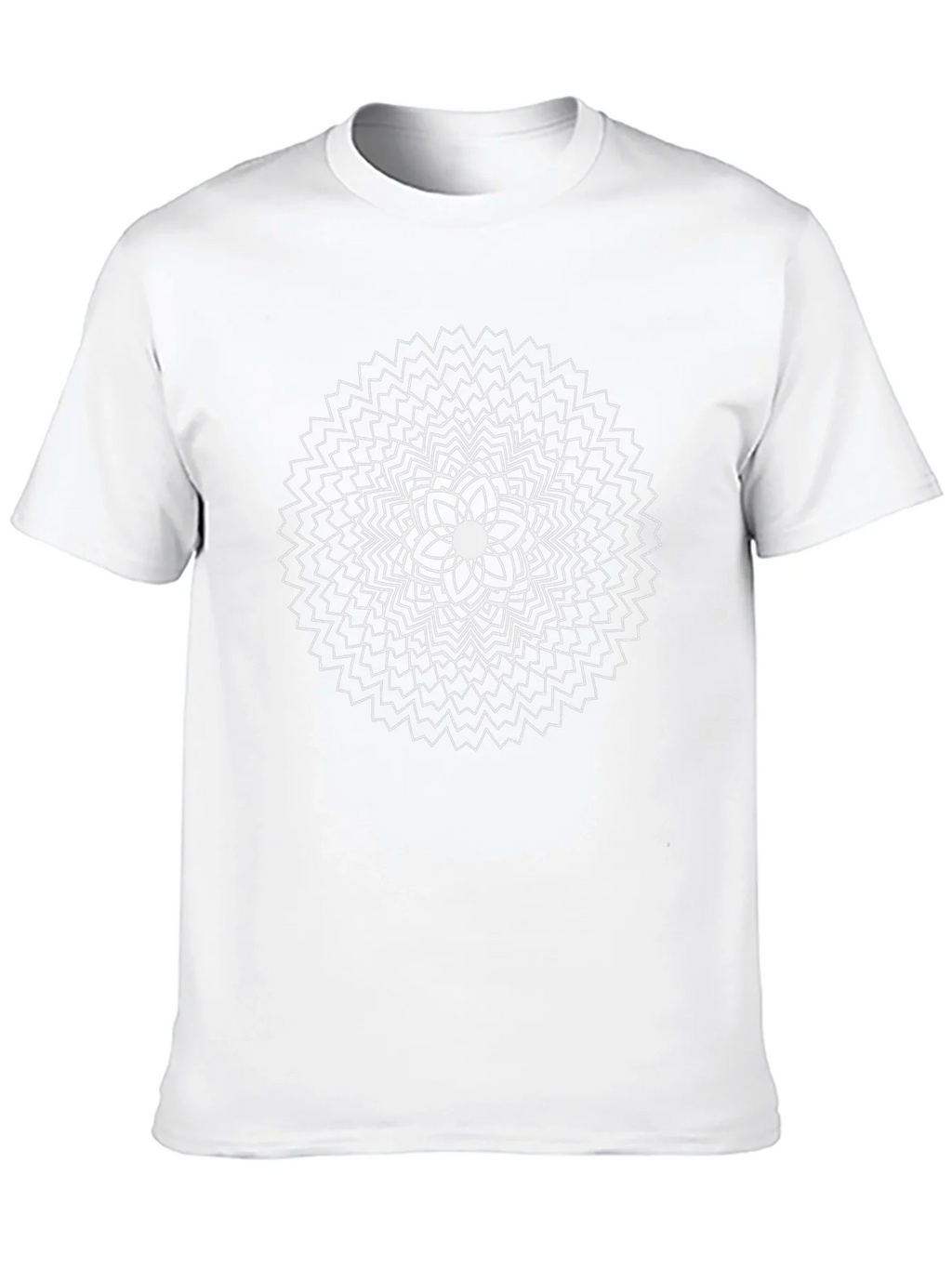 Geometric Mandala Graphic T-Shirt - Black