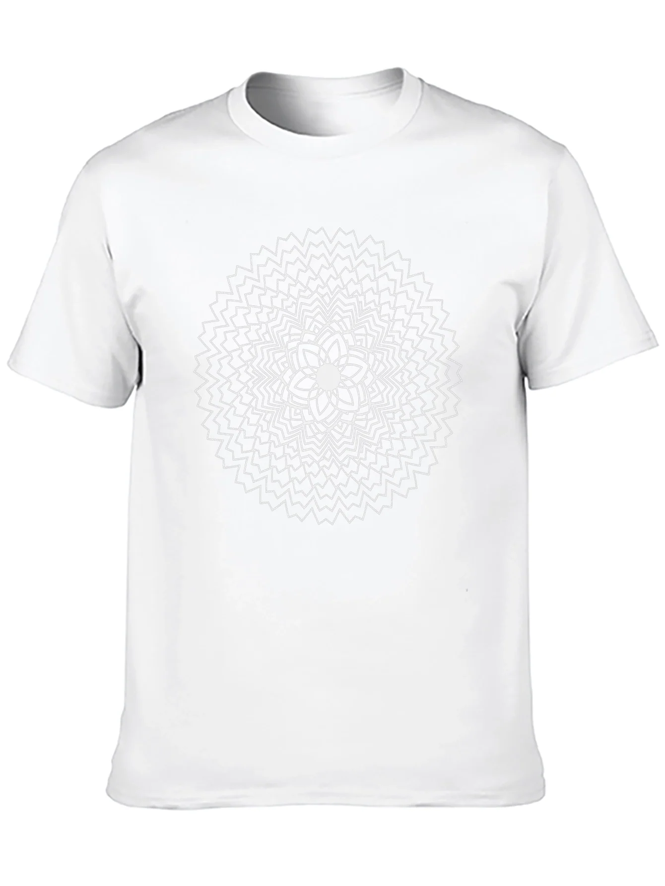 Geometric Mandala Graphic T-Shirt - Black