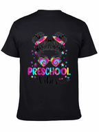 Preschool Vibes Messy Bun T-Shirt Teacher Gift