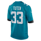 J.Jaguars #33 Bhayshul Tuten Player Teal Home Game Football Jerseys