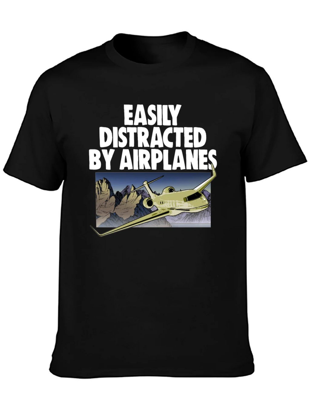 Easily Distracted By Airplanes Graphic Tee