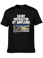 Easily Distracted By Airplanes Graphic Tee