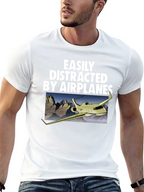 Easily Distracted By Airplanes Graphic Tee