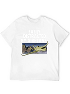 Easily Distracted By Airplanes Graphic Tee