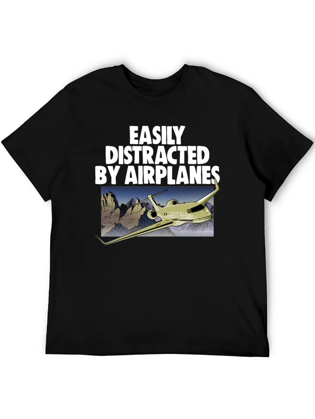 Easily Distracted By Airplanes Graphic Tee