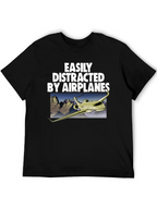 Easily Distracted By Airplanes Graphic Tee