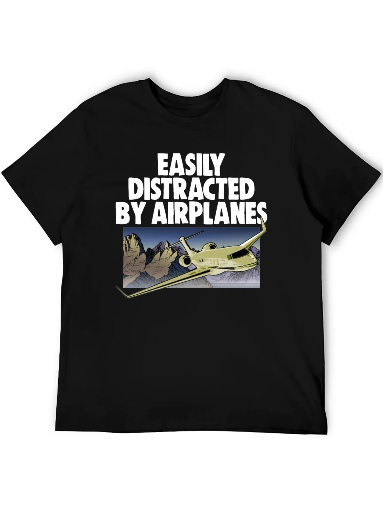 Easily Distracted By Airplanes Graphic Tee