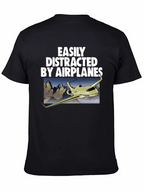 Easily Distracted By Airplanes Graphic Tee
