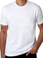 Classy With A Ferocious Side Black T-Shirt