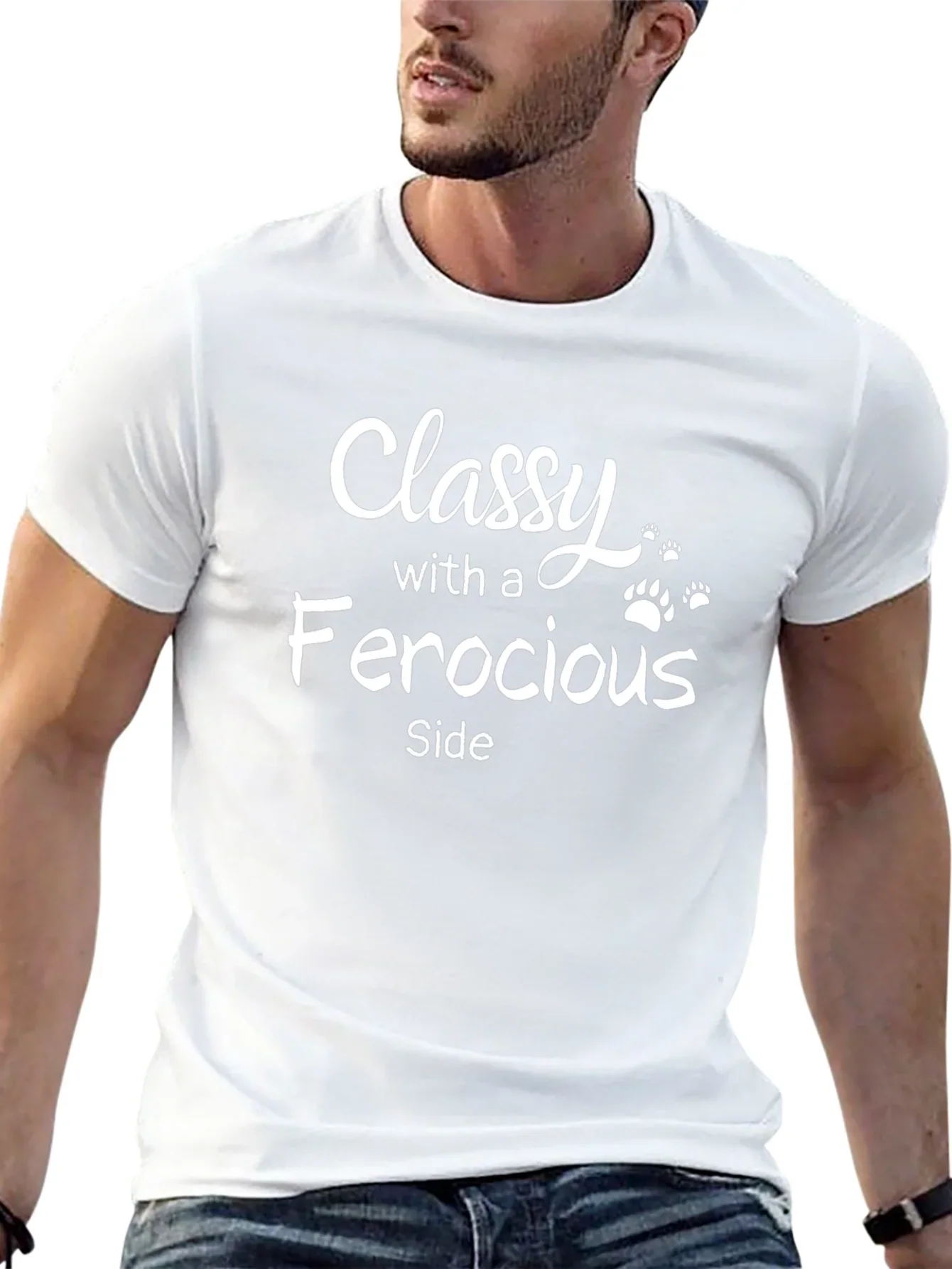 Classy With A Ferocious Side Black T-Shirt