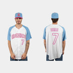 #7 JULIO URIAS MEXICO BASEBALL 2023 WORLD BASEBALL CLASSIC JERSEY ¨C WHITE BLUE Stitches Baseball Jerseys