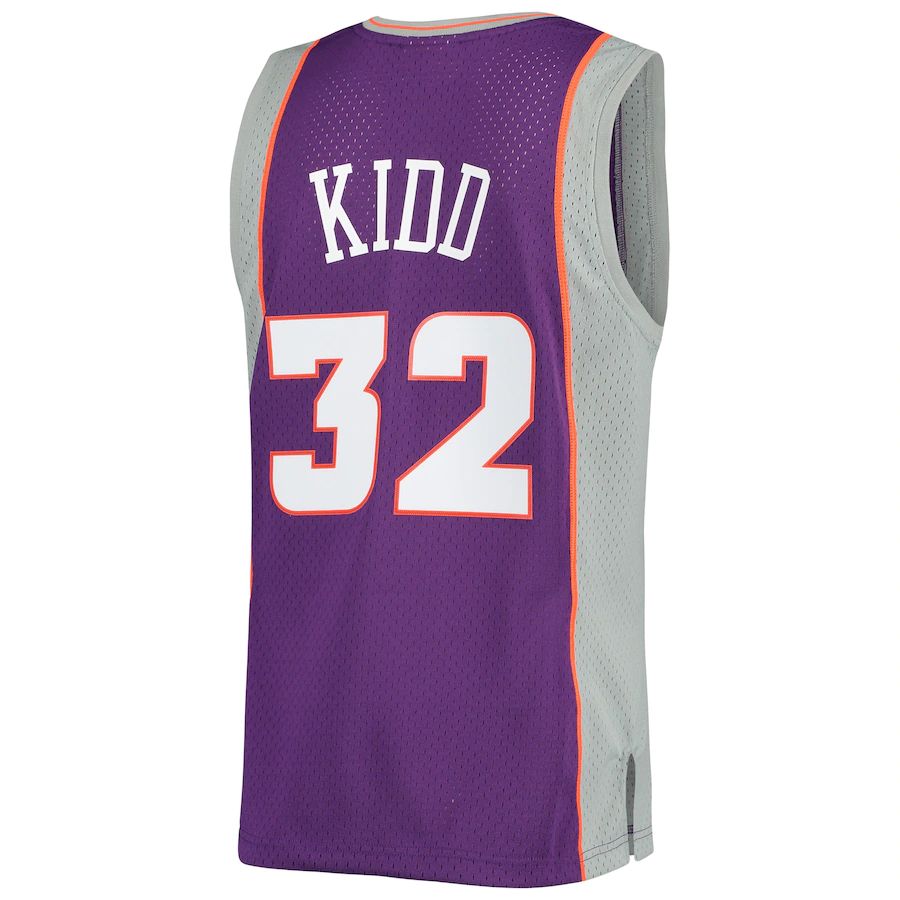 P.Suns #32 Jason Kidd 2000-2001 Authentic Hardwood Classics Swingman Jerseyy Purple Stitched American Basketball Jersey