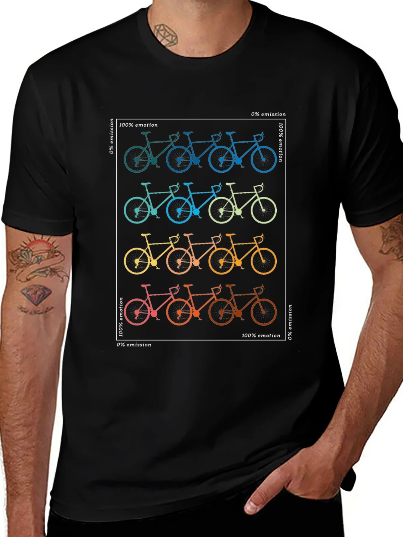 Cycling Emotion Graphic Tee - Eco Friendly Shirt