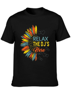 Relax DJs Here Graphic Tee Sunflower