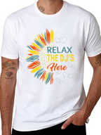 Relax DJs Here Graphic Tee Sunflower