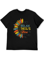 Relax DJs Here Graphic Tee Sunflower