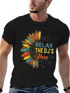 Relax DJs Here Graphic Tee Sunflower