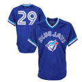Toronto Blue Jays #29 Joe Carter  1993 Authentic Cooperstown Collection Mesh Batting Practice Jersey - Royal Baseball Jerseys