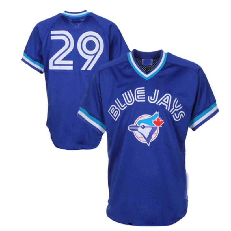 Toronto Blue Jays #29 Joe Carter  1993 Authentic Cooperstown Collection Mesh Batting Practice Jersey - Royal Baseball Jerseys