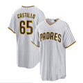 San Diego Padres #65 Jos¡§| Castillo Home Replica Player Jersey - White Baseball Jerseys