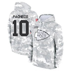 KC.Chiefs #10 Isiah Pacheco Player Salute to Service Hoodies Football Jerseys
