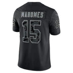 KC.Chiefs #15 Patrick Mahomes Player Black RFLCTV Limited Football Jerseys