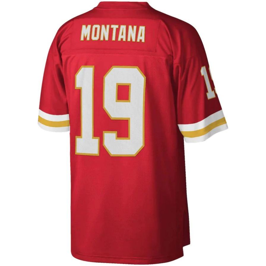 KC.Chiefs #19 Joe Montana  Red 1994 Legacy Player Replica Jersey Stitched American Football Jerseys