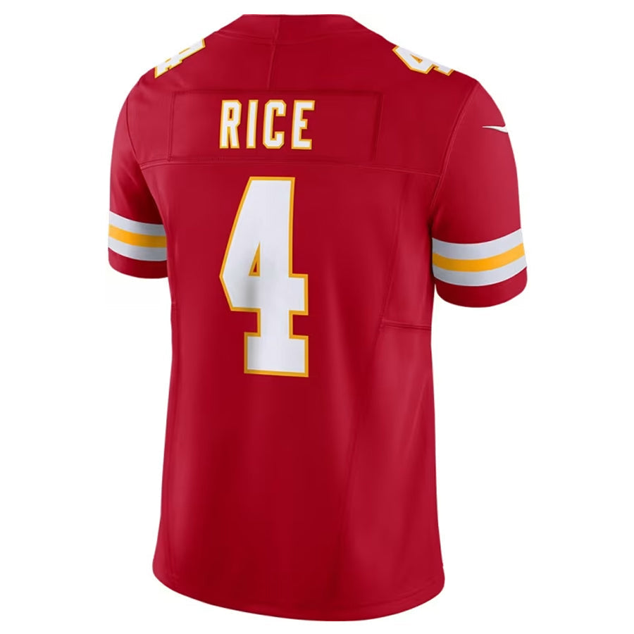 KC.Chiefs #4 Rashee Rice Player Red Limited Home Game Football Jerseys