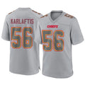 KC.Chiefs #56 George Karlaftis Player Gray Limited Game Football Jerseys
