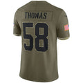KC.Chiefs #58 Derrick Thomas Olive 2022 Salute To Service Retired Player Limited Jersey Stitched American Football Jerseys