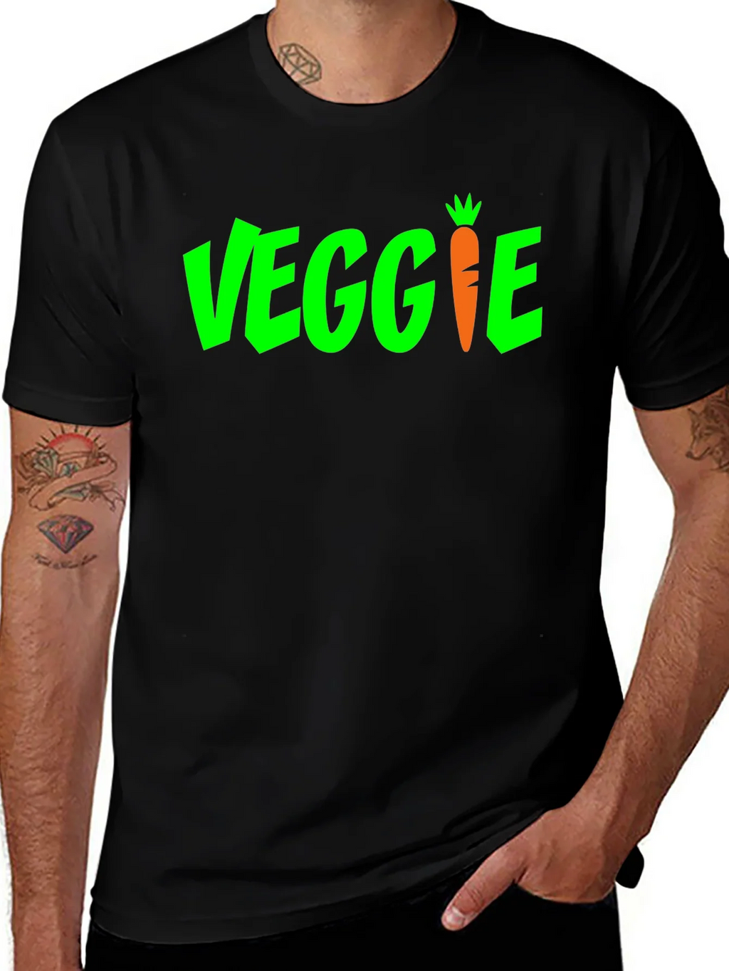 Veggie Graphic Tee - Vegan Carrot Humor Shirt