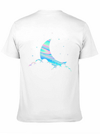 Dreamy Moon Graphic Tee - Black Cotton Blend