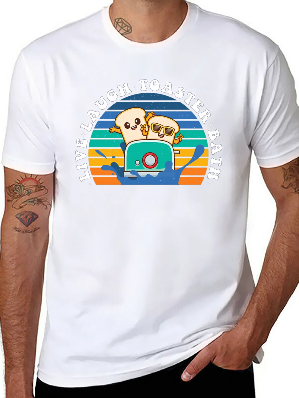 Live Laugh Toaster Bath T-Shirt
