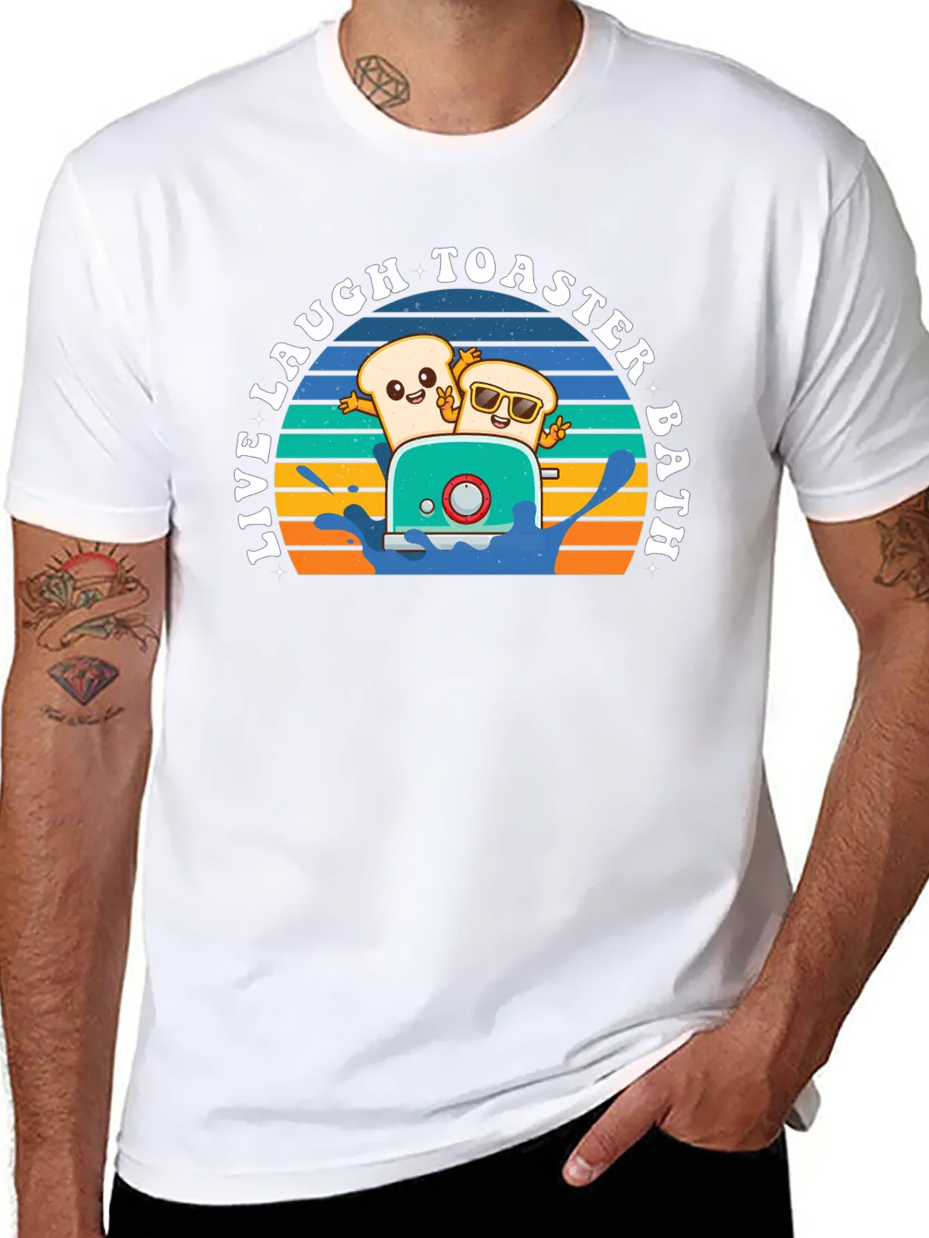 Live Laugh Toaster Bath T-Shirt